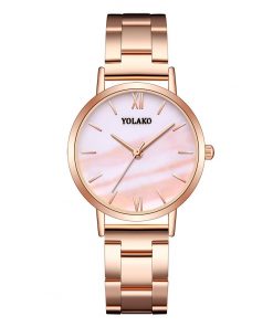 Fashion Quartz Watch Luxury Women Rose Gold Stainless Steel Strap Analog Watch Scale Dial Watch Clock Damski Zegarek 2020 New