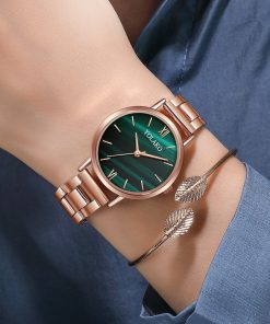 Fashion Quartz Watch Luxury Women Rose Gold Stainless Steel Strap Analog Watch Scale Dial Watch Clock Damski Zegarek 2020 New