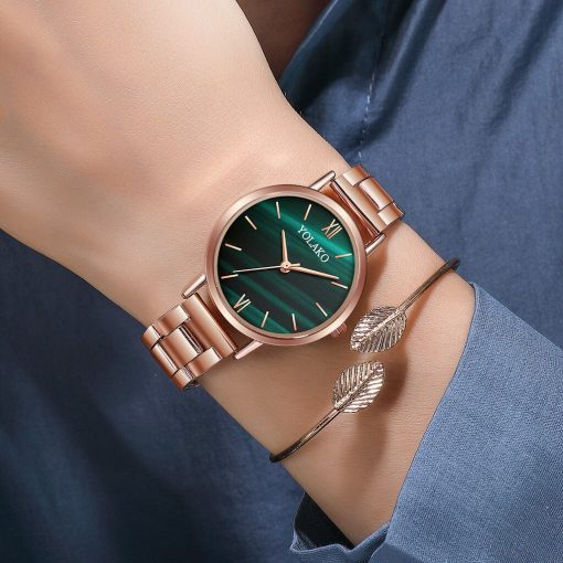 Fashion Quartz Watch Luxury Women Rose Gold Stainless Steel Strap Analog Watch Scale Dial Watch Clock Damski Zegarek 2020 New