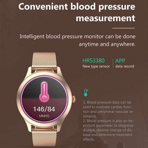 LIGE Ladys Smart Watch Women luxury Smartwatch Full Touch Round Sreen Heart Rate Monitor Blood Pressure Oxygen Fitness Tracker