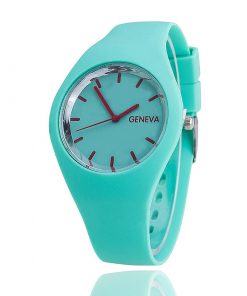 Men watch Women Cream Color Ultra-thin Fashion Gift Silicone Strap Leisure Watch Geneva Sport Wristwatch Women's Jelly Watches