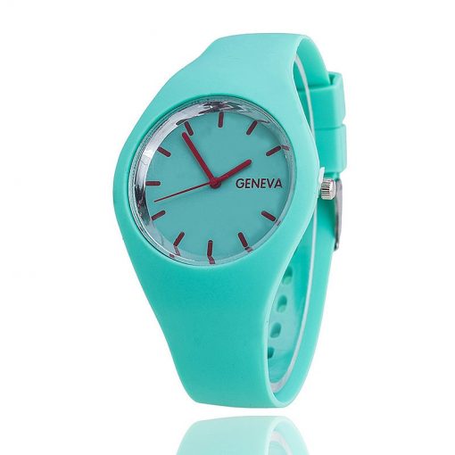 Men watch Women Cream Color Ultra-thin Fashion Gift Silicone Strap Leisure Watch Geneva Sport Wristwatch Women's Jelly Watches