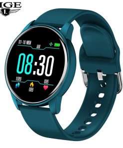 LIGE New Fashion Women Smart Watch Men Full Screen Touch Waterproof Heart Rate Blood oxygen Multifunction Sport Smartwatch