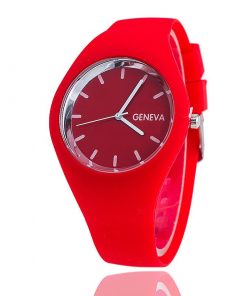 Men watch Women Cream Color Ultra-thin Fashion Gift Silicone Strap Leisure Watch Geneva Sport Wristwatch Women's Jelly Watches