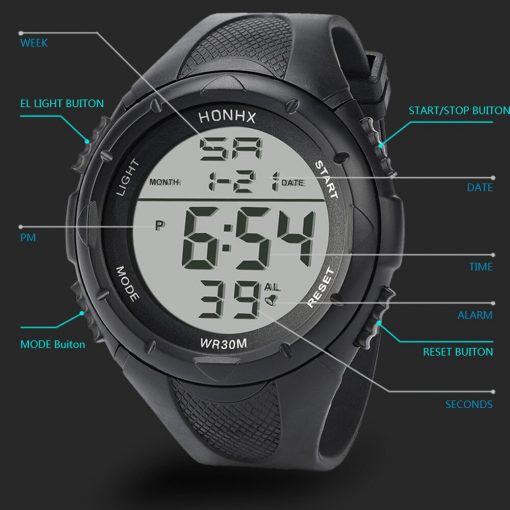 Hot Sale Fashion Male Watch Outdoor Sport Digital Watches LED Electronic Wristwatch Military Alarm Men Clock orologio