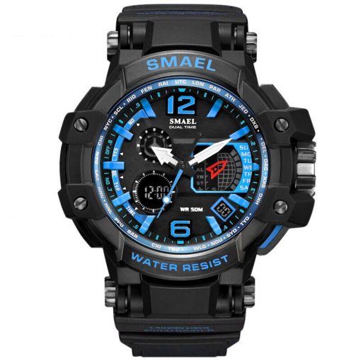 SMAEL Men Watches White Casual Watches Men LED Digital 50M Waterproof Sport Watch S Shock Watch 1509 relogio masculino