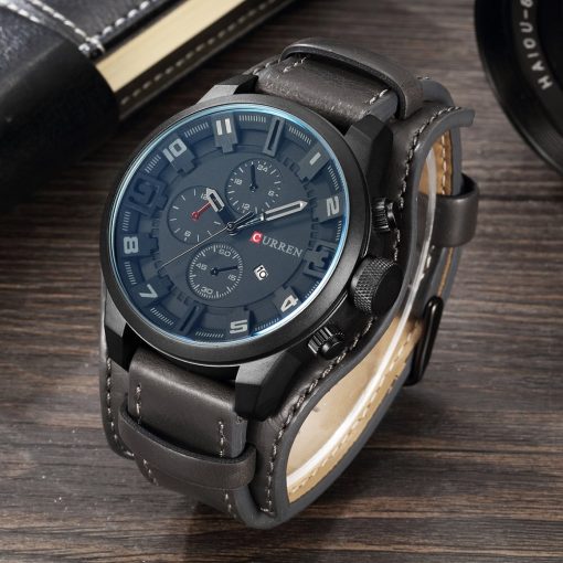 Top CURREN 8225 Brand Luxury Mens Watches Male Clocks Date Sport Military Clock Leather Strap Quartz Business Men Watches Gift