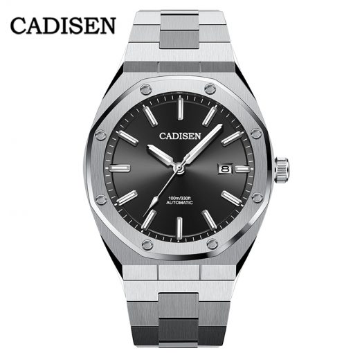 CADISEN Design Brand Luxury Men Watches Mechanical Automatic Blue Watch Men 100M Waterproof Casual Business luminous Wristwatch