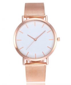 Quartz Wristwatches Simple Casual Metal Hour Stainless Steel Clock Men Women Watches Gifts Quartz Wristwatches