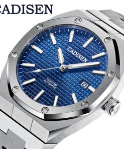 CADISEN Design Brand Luxury Men Watches Mechanical Automatic Blue Watch Men 100M Waterproof Casual Business luminous Wristwatch