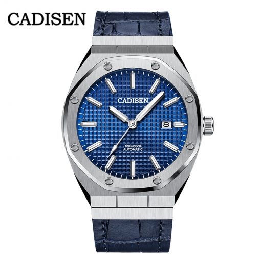 CADISEN Design Brand Luxury Men Watches Mechanical Automatic Blue Watch Men 100M Waterproof Casual Business luminous Wristwatch