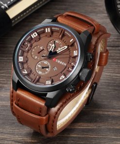 CURREN Top Brand Luxury Mens Watches Male Clocks Date Sport Military Clock Leather Strap Quartz Business Men Watch Gift 8225