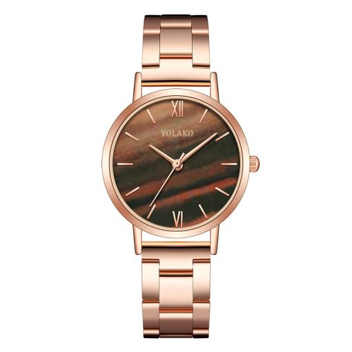 Fashion Quartz Watch Luxury Women Rose Gold Stainless Steel Strap Analog Watch Scale Dial Watch Clock Damski Zegarek 2020 New