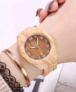 women watches relogio feminino High-End Fashion Wood Grain Women's Watch Simple Digital Wood Grain Quartz Watch reloj mujer 32