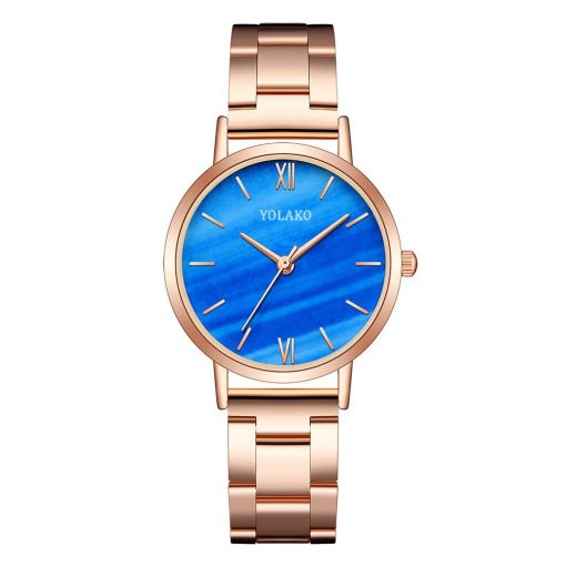 Fashion Quartz Watch Luxury Women Rose Gold Stainless Steel Strap Analog Watch Scale Dial Watch Clock Damski Zegarek 2020 New