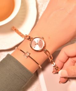 Women Bracelet Watches Luxury Fashion Stainless Steel Small Quartz Watch Qualities Simple Ladies Wristwatches Female Chain Clock