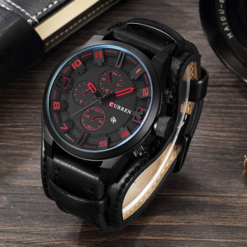 CURREN Top Brand Luxury Mens Watches Male Clocks Date Sport Military Clock Leather Strap Quartz Business Men Watch Gift 8225