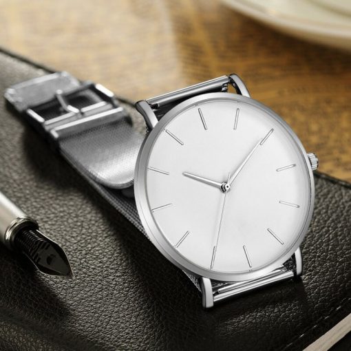 Quartz Wristwatches Simple Casual Metal Hour Stainless Steel Clock Men Women Watches Gifts Quartz Wristwatches