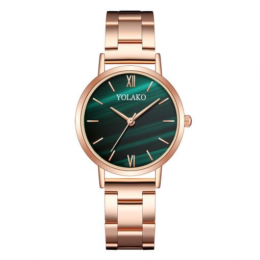 Fashion Quartz Watch Luxury Women Rose Gold Stainless Steel Strap Analog Watch Scale Dial Watch Clock Damski Zegarek 2020 New