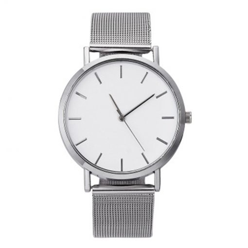 Quartz Wristwatches Simple Casual Metal Hour Stainless Steel Clock Men Women Watches Gifts Quartz Wristwatches