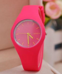 Men watch Women Cream Color Ultra-thin Fashion Gift Silicone Strap Leisure Watch Geneva Sport Wristwatch Women's Jelly Watches