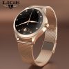 LIGE Ladys Smart Watch Women luxury Smartwatch Full Touch Round Sreen Heart Rate Monitor Blood Pressure Oxygen Fitness Tracker