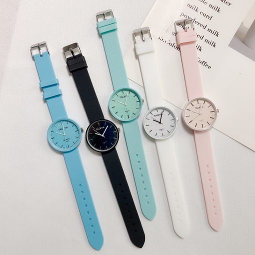 New Fashion Women's Watches Ins Trend Candy Color Wrist Watch Korean Silicone Jelly Watch Clock Gifts for Women