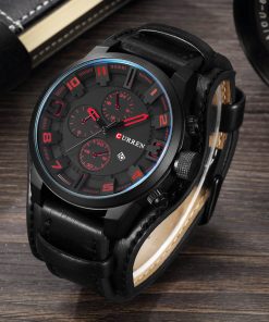 CURREN Top Brand Luxury Mens Watches Male Clocks Date Sport Military Clock Leather Strap Quartz Business Men Watch Gift 8225