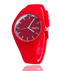 Men watch Women Cream Color Ultra-thin Fashion Gift Silicone Strap Leisure Watch Geneva Sport Wristwatch Women's Jelly Watches