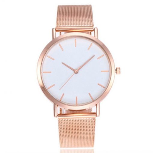 Quartz Wristwatches Simple Casual Metal Hour Stainless Steel Clock Men Women Watches Gifts Quartz Wristwatches