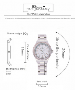 Luxury Brand Lady Crystal Watch Women Dress Watch Diamond Fashion Rose Gold Quartz Watches Female Stainless Steel Wristwatches