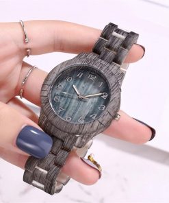 women watches relogio feminino High-End Fashion Wood Grain Women's Watch Simple Digital Wood Grain Quartz Watch reloj mujer 32