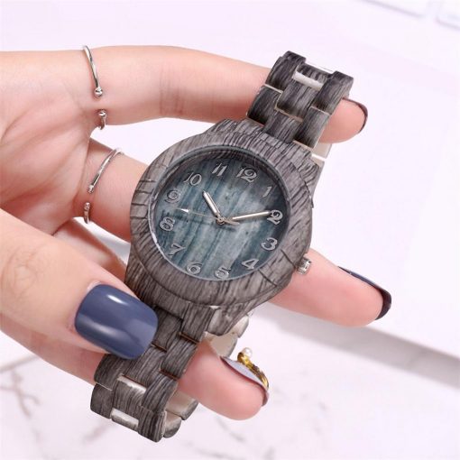 women watches relogio feminino High-End Fashion Wood Grain Women's Watch Simple Digital Wood Grain Quartz Watch reloj mujer 32