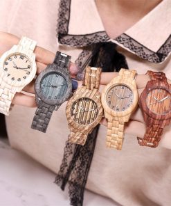 women watches relogio feminino High-End Fashion Wood Grain Women's Watch Simple Digital Wood Grain Quartz Watch reloj mujer 32