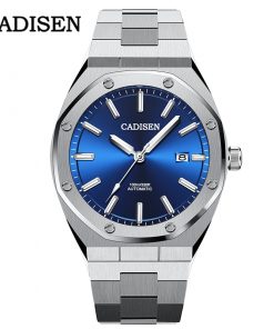 CADISEN Design Brand Luxury Men Watches Mechanical Automatic Blue Watch Men 100M Waterproof Casual Business luminous Wristwatch