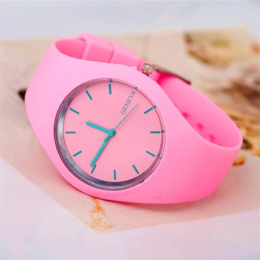 Men watch Women Cream Color Ultra-thin Fashion Gift Silicone Strap Leisure Watch Geneva Sport Wristwatch Women's Jelly Watches