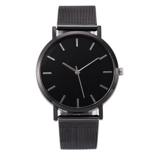 Quartz Wristwatches Simple Casual Metal Hour Stainless Steel Clock Men Women Watches Gifts Quartz Wristwatches