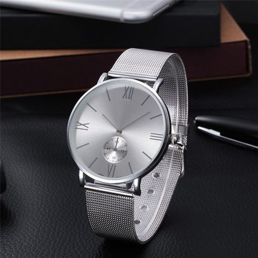 Latest Casual Silver Women Watch Crystal Stainless Steel Buckle Roman Numbers Analog Quartz Lady Wrist Watch Bracelet Watch #11