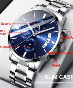 Men's Watch Luxury Brand BELUSHI High-end Man Business Casual Watches Mens Waterproof Sports Quartz Wristwatch relogio masculino