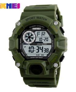 SKMEI Outdoor Sport Watch Men Alarm Clock 5Bar Waterproof Military Watches LED Display Shock Digital Watch Reloj Hombre 2019