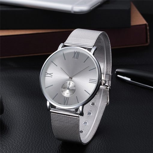 Latest Casual Silver Women Watch Crystal Stainless Steel Buckle Roman Numbers Analog Quartz Lady Wrist Watch Bracelet Watch #11