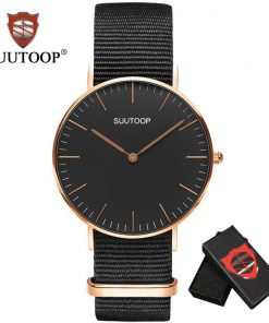 Men's Nylon Canvas Watches Men Women Classic Black Quartz watch Fashion Casual Sports Ladies Wristwatch male Relogio Masculino