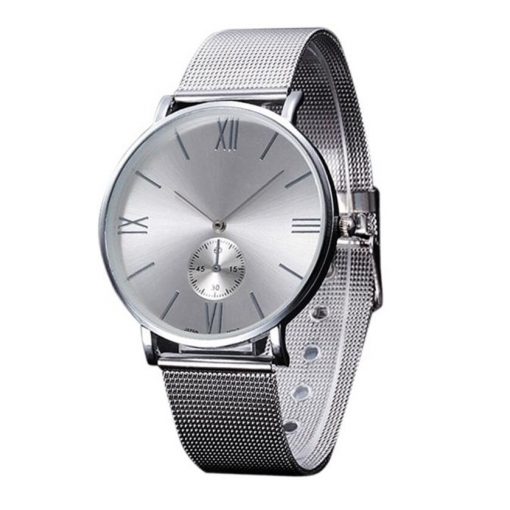 Latest Casual Silver Women Watch Crystal Stainless Steel Buckle Roman Numbers Analog Quartz Lady Wrist Watch Bracelet Watch #11