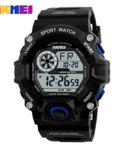 SKMEI Outdoor Sport Watch Men Alarm Clock 5Bar Waterproof Military Watches LED Display Shock Digital Watch Reloj Hombre 2019