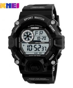 SKMEI Outdoor Sport Watch Men Alarm Clock 5Bar Waterproof Military Watches LED Display Shock Digital Watch Reloj Hombre 2019