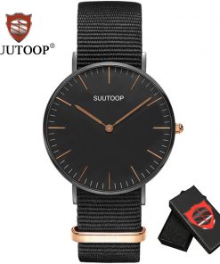 Men's Nylon Canvas Watches Men Women Classic Black Quartz watch Fashion Casual Sports Ladies Wristwatch male Relogio Masculino