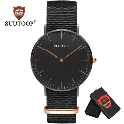 Men's Nylon Canvas Watches Men Women Classic Black Quartz watch Fashion Casual Sports Ladies Wristwatch male Relogio Masculino