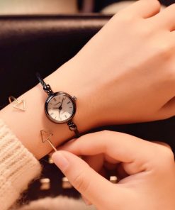 Small Gold Bangle Bracelet Luxury Watches Stainless Steel Retro Ladies Quartz Wristwatches Fashion Casual Women Dress Watch