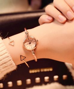 Small Gold Bangle Bracelet Luxury Watches Stainless Steel Retro Ladies Quartz Wristwatches Fashion Casual Women Dress Watch