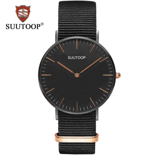 Men's Nylon Canvas Watches Men Women Classic Black Quartz watch Fashion Casual Sports Ladies Wristwatch male Relogio Masculino